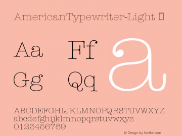 AmericanTypewriter-Light