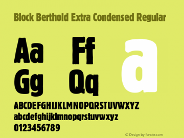 Block Berthold Extra Condensed