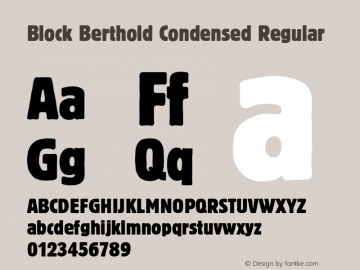 Block Berthold Condensed