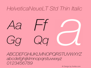 HelveticaNeueLT Std Thin