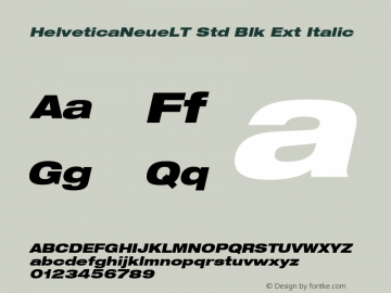 HelveticaNeueLT Std Blk Ext