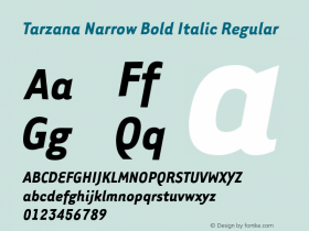 Tarzana Narrow Bold Italic