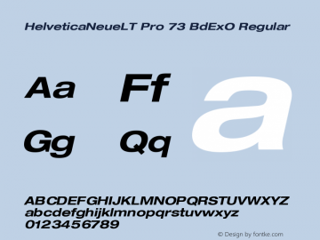HelveticaNeueLT Pro 73 BdExO