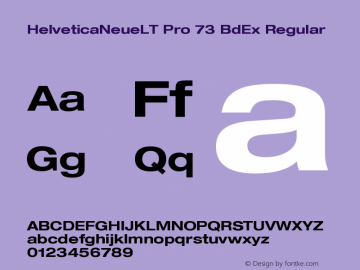 HelveticaNeueLT Pro 73 BdEx