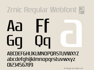 Zrnic Regular Webfont