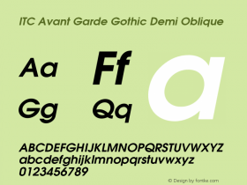 ITC Avant Garde Gothic Demi