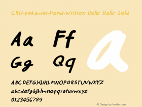CRU-pokawin-Hand-Written Italic