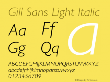 Gill Sans Light