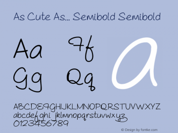 As Cute As... Semibold