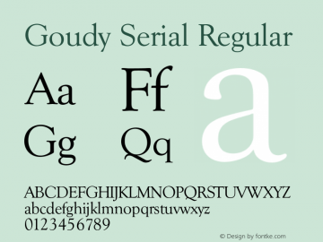 Goudy Serial