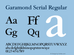 Garamond Serial