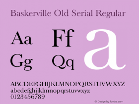 Baskerville Old Serial