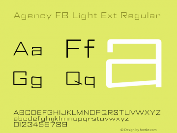 Agency FB Light Ext