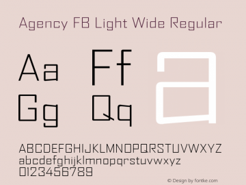 Agency FB Light Wide