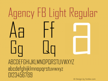 Agency FB Light