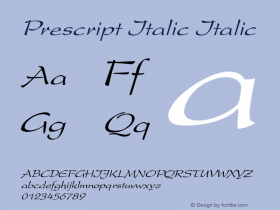 Prescript Italic