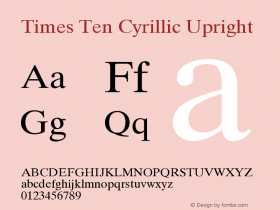 Times Ten Cyrillic