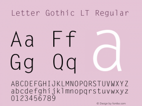 Letter Gothic LT