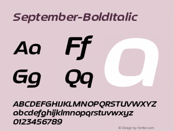September-BoldItalic