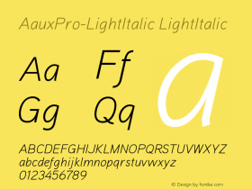 AauxPro-LightItalic