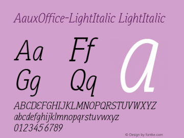 AauxOffice-LightItalic