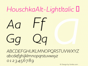HouschkaAlt-LightItalic