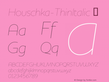 Houschka-ThinItalic