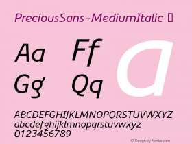 PreciousSans-MediumItalic