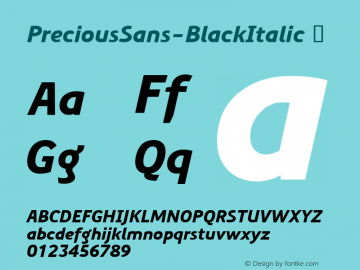 PreciousSans-BlackItalic