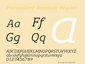 PreciousSerif-BookItalic