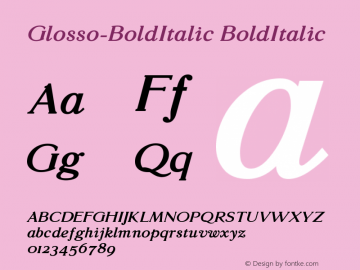 Glosso-BoldItalic