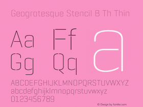 Geogrotesque Stencil B Th