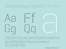 Geogrotesque Stencil C Th