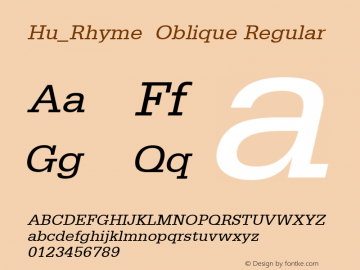 Hu_Rhyme Oblique