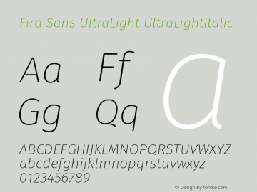 Fira Sans UltraLight