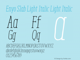 Enyo Slab Light Italic