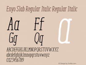 Enyo Slab Regular Italic