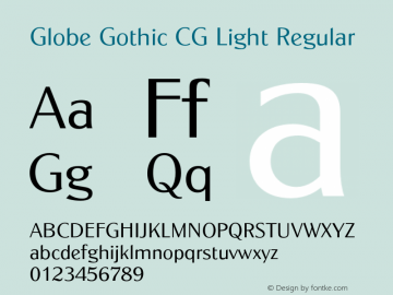 Globe Gothic CG Light