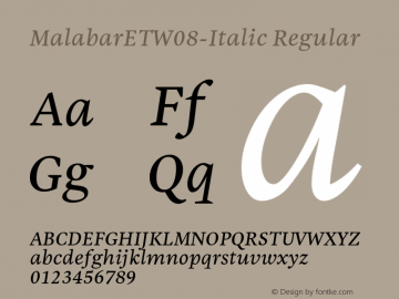 MalabarET-Italic