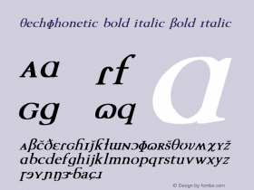 TechPhonetic bold italic