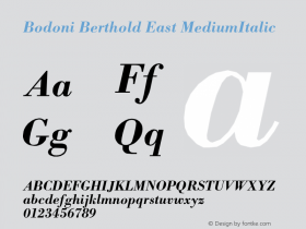 Bodoni Berthold East