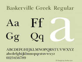 Baskerville Greek