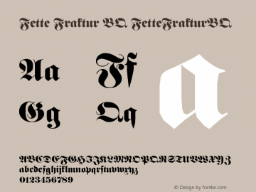 Fette Fraktur BQ