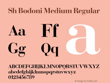 Sh Bodoni Medium