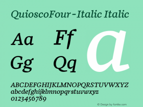 QuioscoFour-Italic