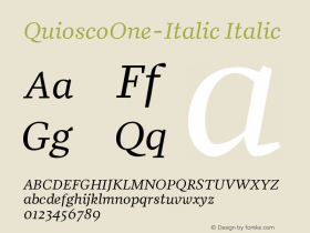 QuioscoOne-Italic