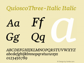 QuioscoThree-Italic