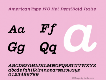 AmericanType ITC Hel DemiBold