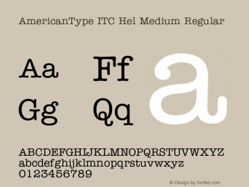 AmericanType ITC Hel Medium