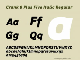 Crank 8 Plus Five Italic